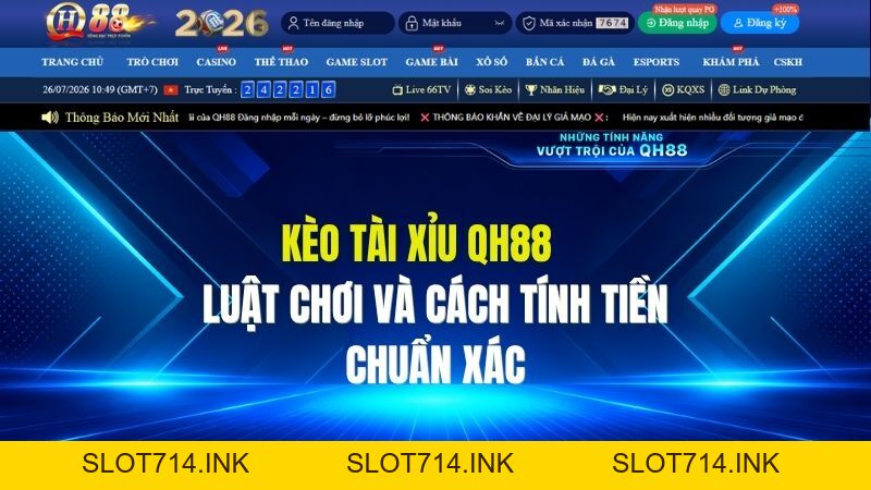 Kèo Tài Xỉu QH88: Luật Chơi Và Cách Tính Tiền Chuẩn Xác