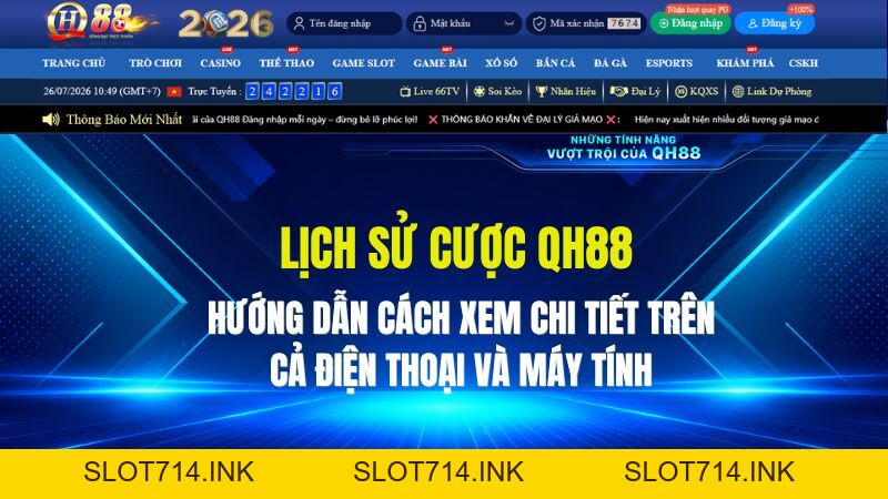 Cách Xem Lịch Sử Cược QH88 Chi Tiết: Tra Cứu Vé Cược Nhanh Nhất