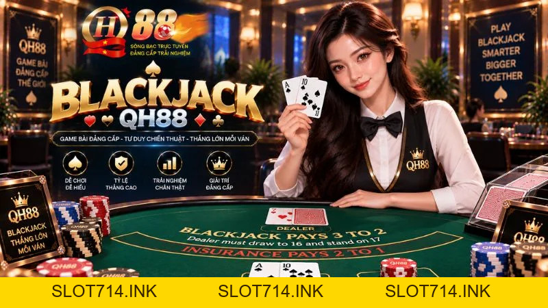 Cách Chơi Blackjack QH88 – Luật Chuẩn Quốc Tế & Bàn Cược 3D