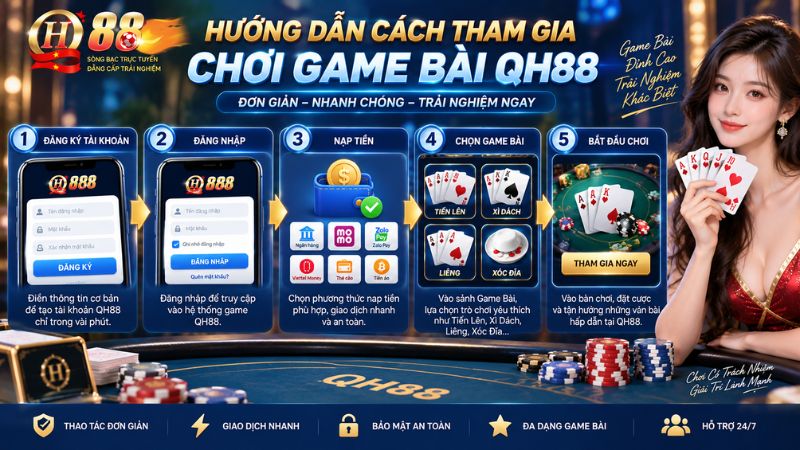 Game Bài QH88 – Các Trò Chơi, Luật & Hướng Dẫn