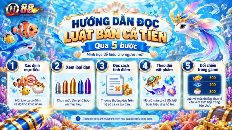 Bắn Cá Tiên QH88 – Hướng Dẫn Xem Luật, Đạn Và Mức Thưởng