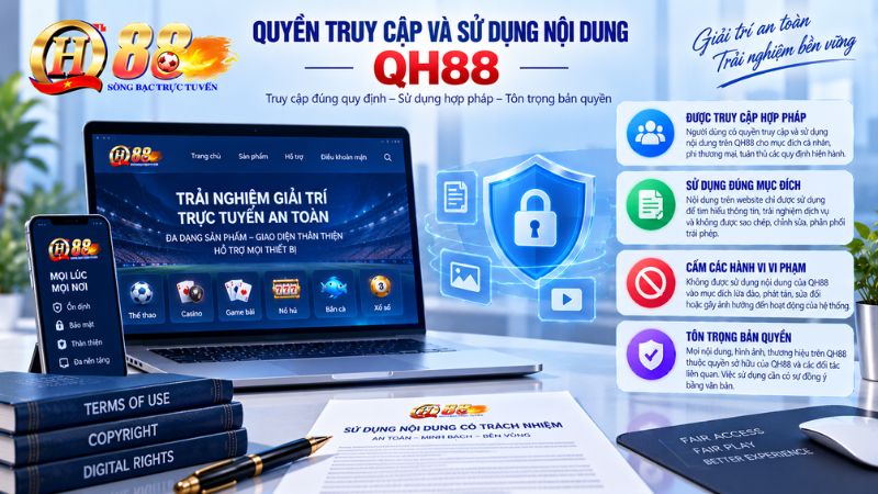 Điều Khoản Sử Dụng QH88 – Quy Định Khi Truy Cập Website
